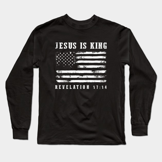 Jesus Is King Revelation Long Sleeve T-Shirt by Symmetry Stunning Portrait